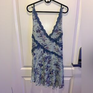 Free people intimately bohemian floral Y2K mini slip dress size xs
